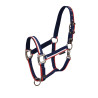Capestro in nylon White Trim Equestro - Blu navy / rosso