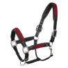 Capezzina in cuoio con inserti in nylon intrecciato Equestro - Marrone / bordeaux