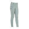 Leggings da bambina aderenti con grip e logo Equestro - Quarzo blu