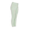 Leggings da bambina aderenti con grip e logo Equestro - Nebbia del porto / bianco