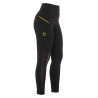 Leggings aderenti da donna con inserti in micro-mesh Equestro - Nero