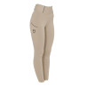 Leggings aderenti da donna con grip completo Classic Equestro - Oxford tan