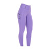 Leggings aderenti da donna con grip completo Classic Equestro - Dalia viola