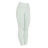 Leggings aderenti da donna con grip completo Classic Equestro - Verde chiaro