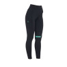 Leggings aderenti in tessuto tecnico elasticizzato da donna Kao Light Equestro - Nero / smeraldo