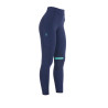 Leggings aderenti in tessuto tecnico elasticizzato da donna Kao Light Equestro - Marino / smeraldo