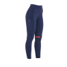 Leggings aderenti in tessuto tecnico elasticizzato da donna Kao Light Equestro - Blu navy / rosso