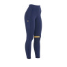 Leggings aderenti in tessuto tecnico elasticizzato da donna Kao Light Equestro - Marina / giallo