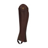Mini-chaps unisex in pelle morbida con cerniera laterale Magellano Equestro - Marrone
