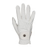 Guanti unisex in pelle sintetica morbida con chiusura in velcro Equestro - Bianco