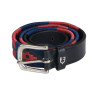 Cintura in pelle con motivo sud-ovest Equestro - Nero / blu / bordeaux