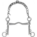 Mors Saumur Feeling a leva con aste corte in acciaio inox satinato