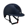 Casco ultra-leggero in plastica opaca resistente con ampia visiera (3 imbottiture) Eclipse Equestro - Marina / marina