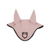 Cuffia anti-mosche in tessuto tecnico con logo GP Equestro - Rosa cammeo / nero