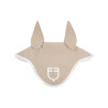 Cuffia anti-mosche in tessuto tecnico con logo GP Equestro - Sabbia / bianco