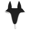 Cuffia antimosche in tessuto tecnico con attacco al sottogola Equestro - Nero / bianco