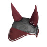 Cuffia antimosche in cotone e tessuto traforato Diamond Equestro - Bordeaux