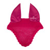 Cuffia antimosche in cotone con orecchie elastiche Equestro - Fucsia