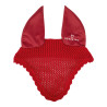 Cuffia antimosche in cotone con orecchie elastiche Equestro - Rosso