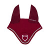 Cuffia antimosche in cotone con logo centrale New Style Equestro - Bordeaux