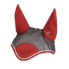 Cuffia anti-mosche in cotone antibatterico Equestro - Grigio / rosso