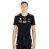 T-shirt da allenamento GP da uomo in tessuto tecnico con multi-logo Equestro - Nero