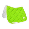 Sottosella da addestramento in tessuto tecnico con logo GP Equestro - Verde limone / bianco