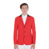 Giacca da concorso uomo 3 bottoni Elegance Equestro - Rosso / nero