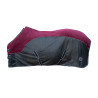 Coperta antimosche Comfort con pile HKM - Rosso scuro / nero