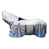 Coperta anti-mosche Strong con collare HKM - Blu / bianco / grigio
