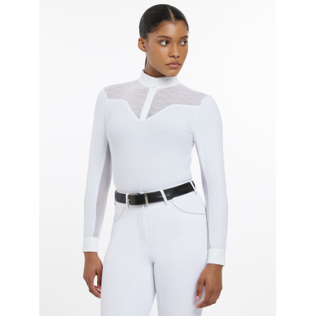 Polo da concorso Emily LeMieux maniche lunghe