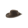 Cappello in Pelle Western Superior Lux Braid Lakota - Marrone