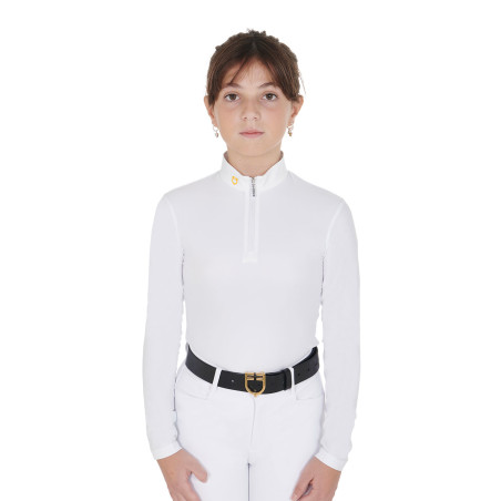 Polo a Maniche Lunghe da Ragazza Equestro Warm+ Equestro