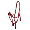 Gevlochten Nylon Halster Pool's - Nero / rosso