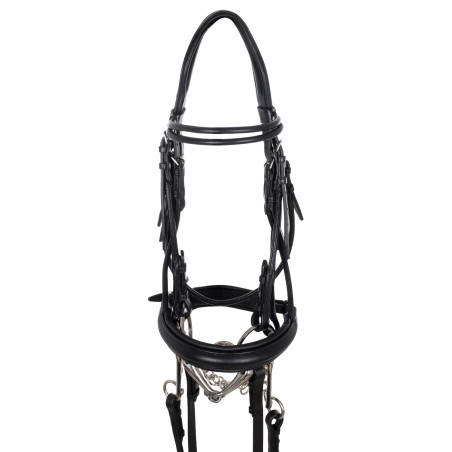 Briglia da Dressage Doppia con Frontalino Tondo Supreme