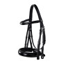 Briglia Evolution in Pelle senza Redini Doppie Equestro - Nero