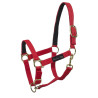 Capestro in Nylon con Rinforzo in Pelle Umbria Equitazione - Rosso