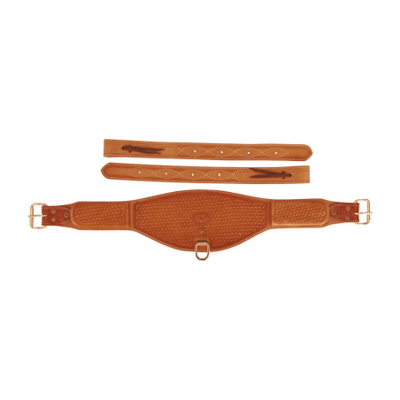 Cinghia Posteriore Western in Pelle con Incisione a Cestino Pool's