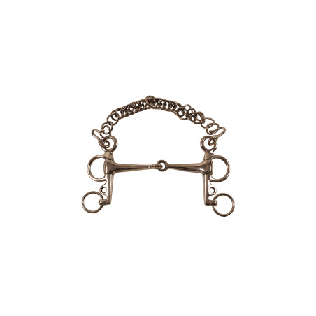 Filet Pelham Pieno in Acciaio Inox con Aste Corte Umbria Equitazione