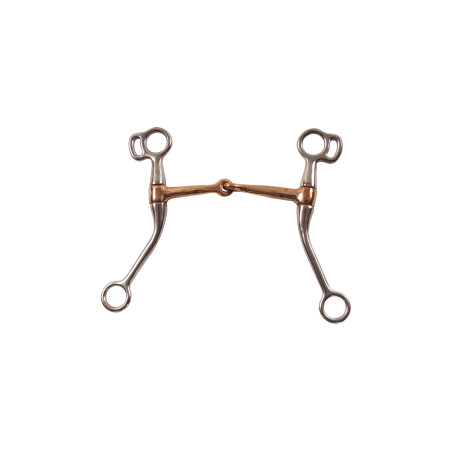 Mors Western in Acciaio Inox con Bocca in Rame e Astine Lunghe Pool's