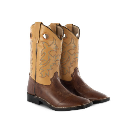 Stivali Western per Bambini Modello Square Marrone/Cognac Pool's