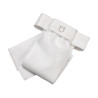 Cravatta da dressage con logo strass Equestro - Bianco / bianco