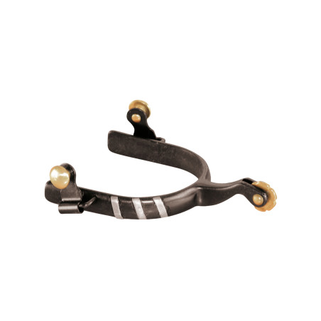 Speroni neri con intarsi metallici Lakota