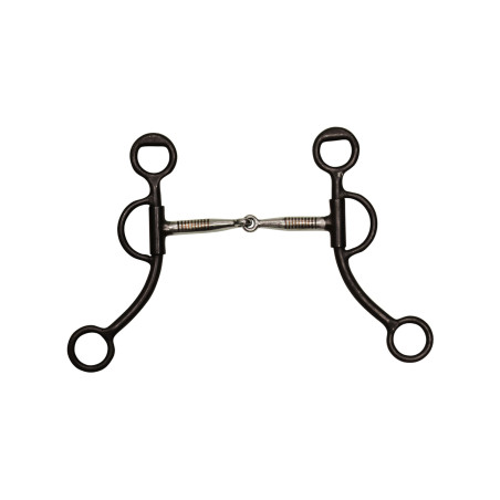 Mors nero con imboccatura in acciaio inossidabile Pool's