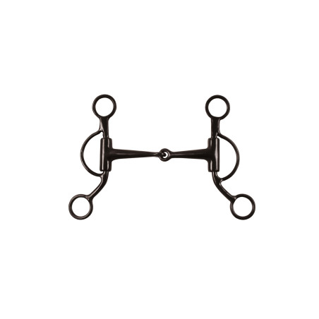 Mors western in ferro nero con branche corte Pool's