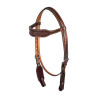 Briglia western con largo frontalino Pool's - Nocciola