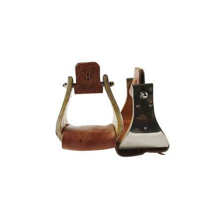 Staffe western in legno con appoggio per i piedi in metallo da 5 pollici Pool’s prodotte negli USA