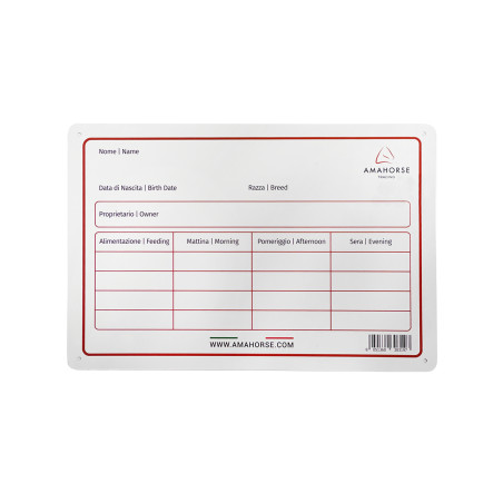 Targa da box in alluminio Umbria Equitazione