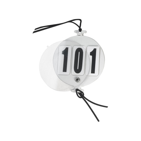 Portanumero a 3 cifre con fissaggi elastici Umbria Equitazione