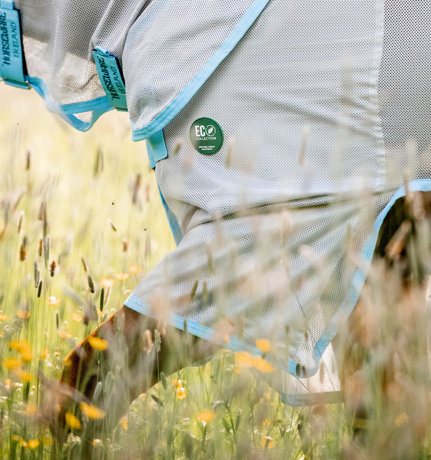 Cubre-moscas Horseware Amigo AmEco Bug Buster 0g Argento / azzurro cielo Cubre-moscas Horseware Amigo AmEco Bug Buster 0g Argento / azzurro cielo